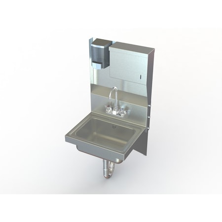 Aero Manufacturing Heavy Duty NSF Hand Sink W Soap And Towel Dispenser HSDT